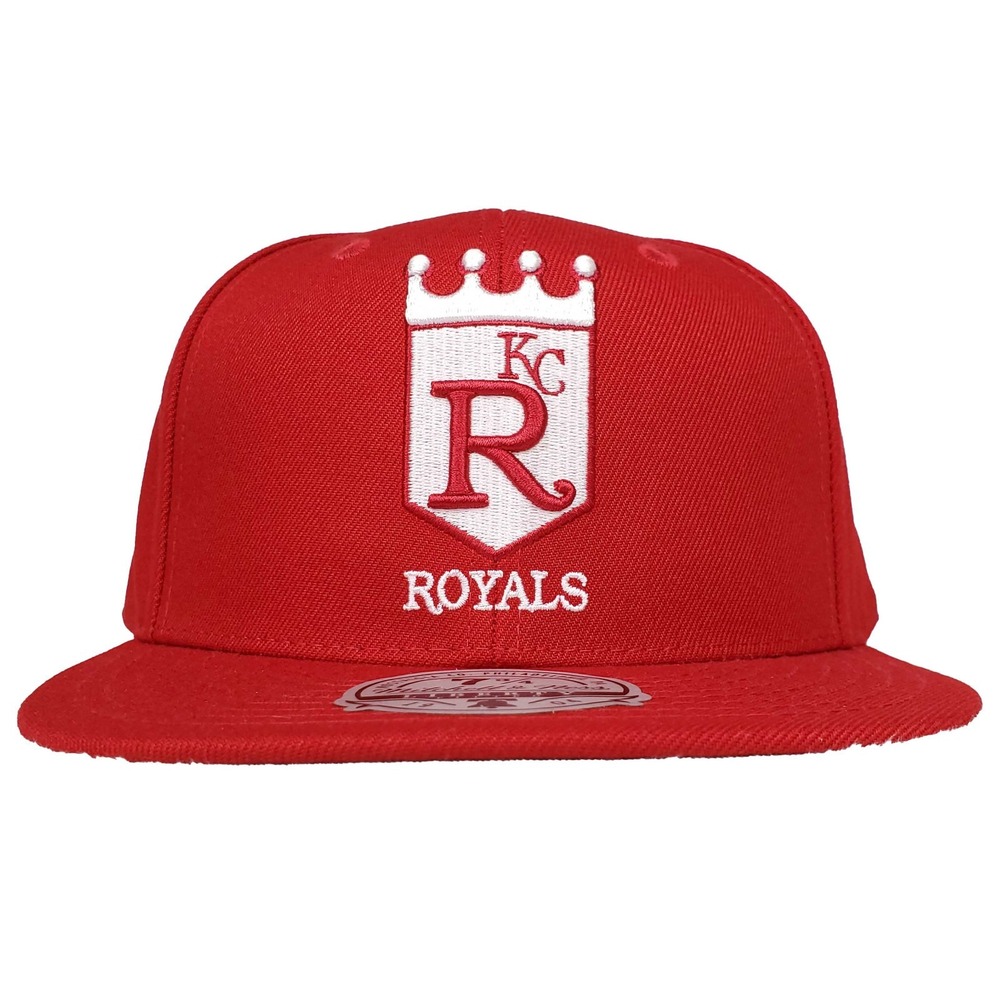 KC‎ Royals Mitchell & Ness MLB Fitted 7 3/4 Liberty Fit Hat Cap Red NWT